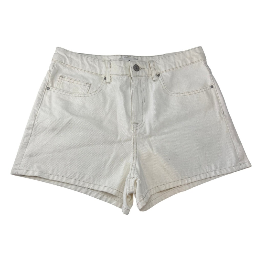 Club Monaco Aiden High Waisted White Denim Shorts‎ Size 29x3 New